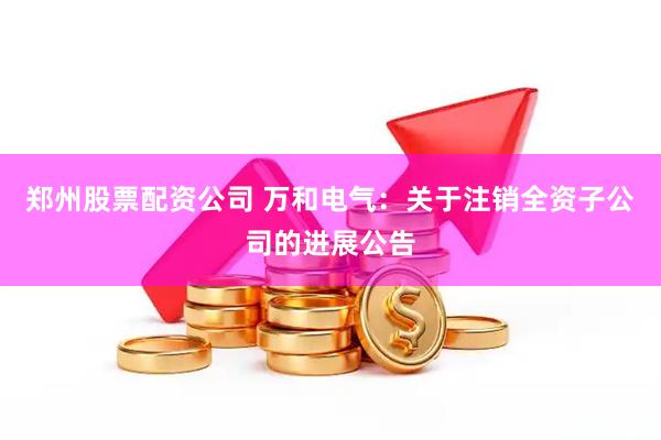 郑州股票配资公司 万和电气：关于注销全资子公司的进展公告
